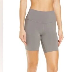 ALO Yoga Gray High-Waist Bike Shorts